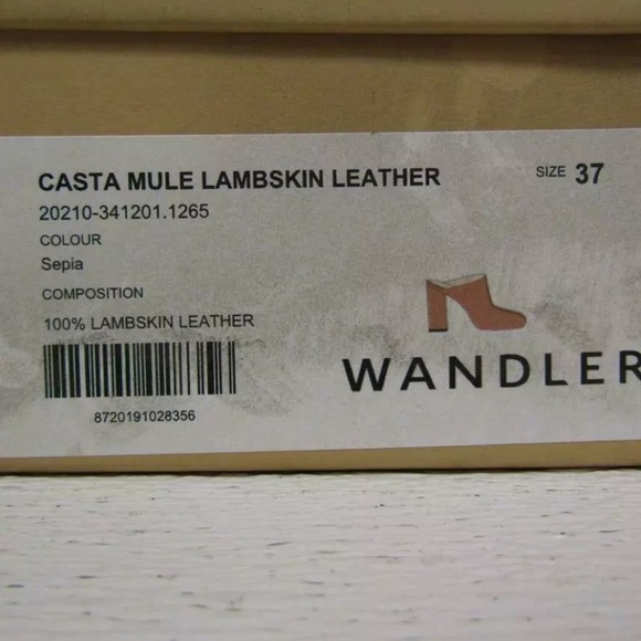 Wandler | Casta Block Heel Mules Sepia Tan Size 6.5 NEW - Picture 5 of 14